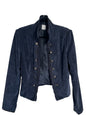 VINTAGE BLUE ROMANTIC VELVET JACKET