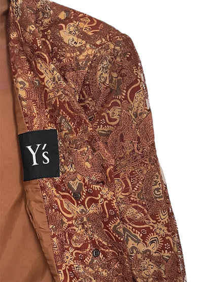 ARCHIVE YOHJI YAMAMOTO EMBROIDERY AND LACE BLAZER