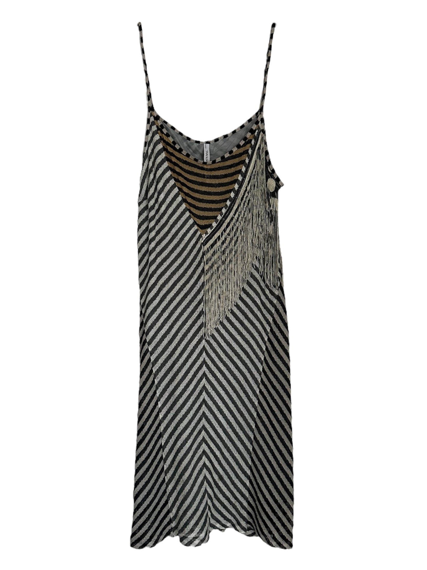 PIANURE STUDIO STRIPE AND FRINGE DRESS