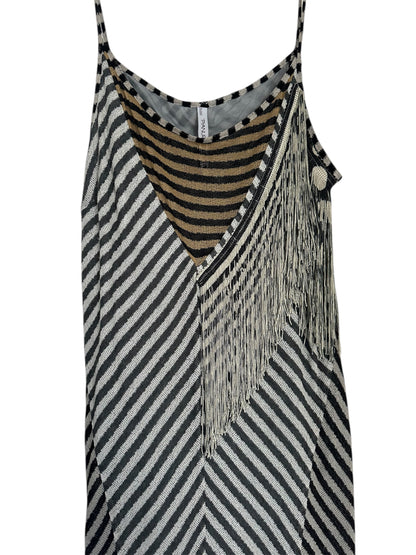 PIANURE STUDIO STRIPE AND FRINGE DRESS