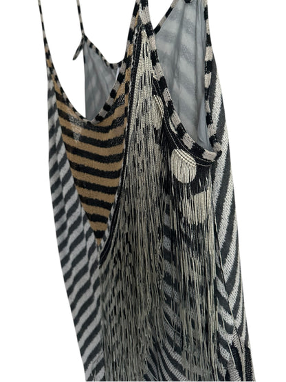 PIANURE STUDIO STRIPE AND FRINGE DRESS
