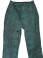 PYTHON EFFECT LEATHER GREEN PANT